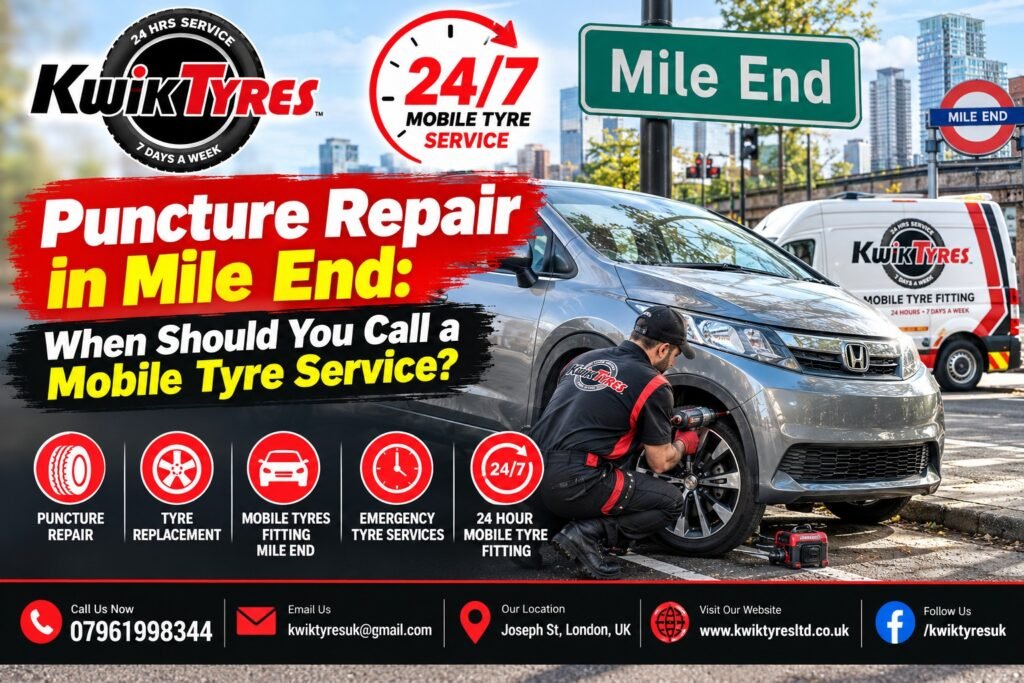 Puncture Repair in Mile End: When Should You Call a Mobile Tyre Service?