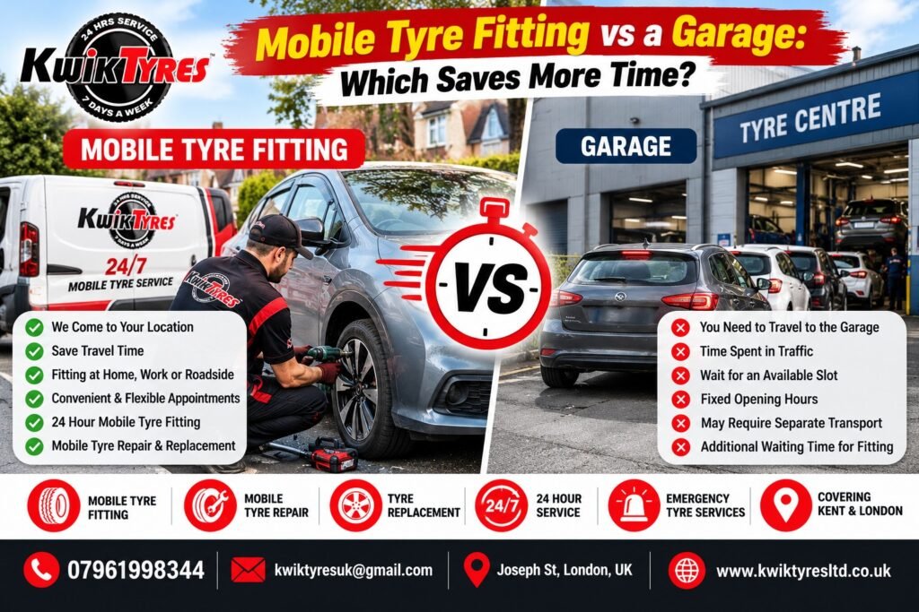 Mobile Tyre Fitting vs a Garage: Which Saves More Time?