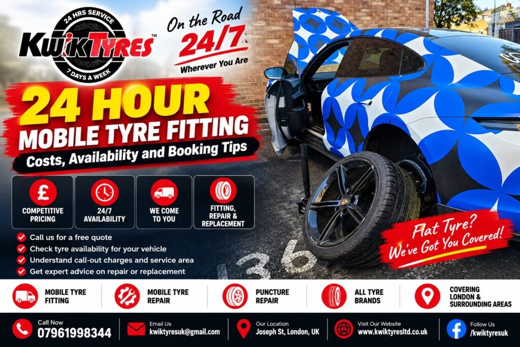 24 Hour Mobile Tyre Fitting: Costs, Availability and Booking Tips