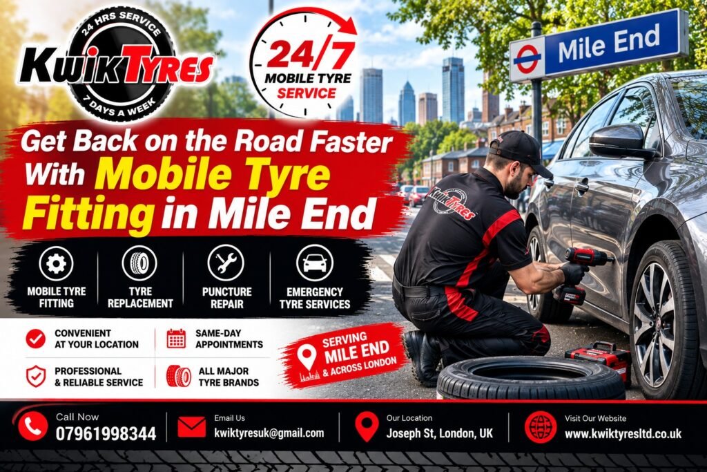 Get Back on the Road Faster With Mobile Tyre Fitting in Mile End