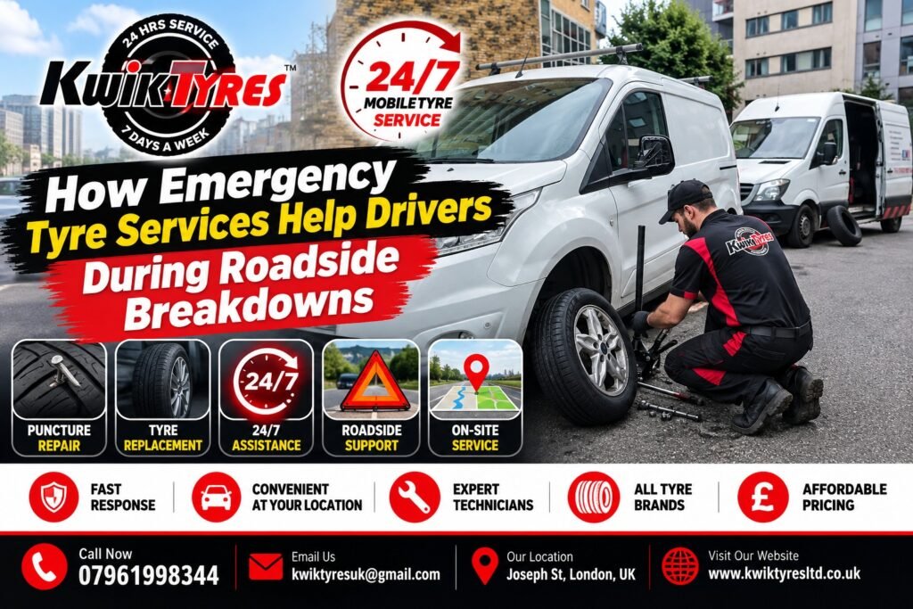 How Emergency Tyre Services Help Drivers During Roadside Breakdowns